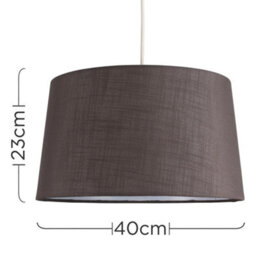 Valuelights Doretta Modern Tapered Grey Faux Linen Ceiling Table Lamp Light Shade (D)40Cm - thumbnail 5