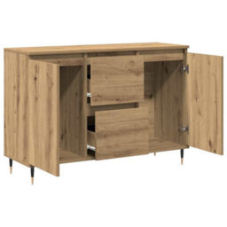 Berkfield Sideboard With Doors & Drawers Artisan Oak 101,5X35X70 Cm - thumbnail 5