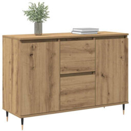 Berkfield Sideboard With Doors & Drawers Artisan Oak 101,5X35X70 Cm - thumbnail 3