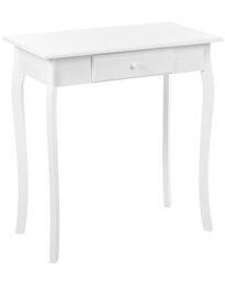 Wyld And Coco Provence Home Console Table 75 X 40 Cm, White Lacquer Mdf With Pine Legs - thumbnail 3