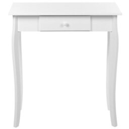 Wyld And Coco Provence Home Console Table 75 X 40 Cm, White Lacquer Mdf With Pine Legs - thumbnail 1