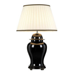 Elstead Lighting Designers Lightbox Chiling 1Lt Table Lamp Finish: Black Wired: 1 X 60W E27 220-240V 50Hz Shade Included - thumbnail 1