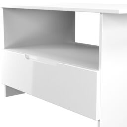 Messina Gloss White 1 Drawer Non-Extendable Coffee Table (H)495mm (W)930mm (D)530mm - thumbnail 4