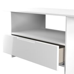 Messina Gloss White 1 Drawer Non-Extendable Coffee Table (H)495mm (W)930mm (D)530mm - thumbnail 5