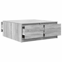 Berkfield Coffee Table With Drawers Grey Sonoma 100X100X40 Cm - thumbnail 5