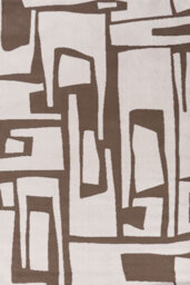 The Rugs Loft Taupe And Ivory Abstract Geometric Living Room Area Rug And Runners Soft Pile - thumbnail 2