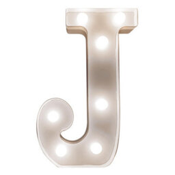 Battery Powered 3D Letter J Led Light - Freestanding Or Wall Mounted Alphabet Lighting Home Or Party Decoration - H22 X W14 X D3Cm - thumbnail 1