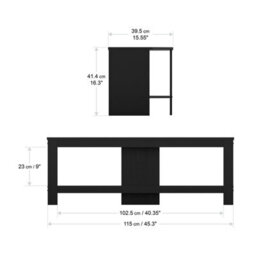 "Avf Calibre 1.15M Tv Stand, For Tvs Up To 55"" - Black Oak" - thumbnail 3