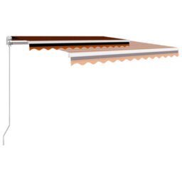 Berkfield Manual Retractable Awning 300X250 Cm Orange And Brown - thumbnail 3