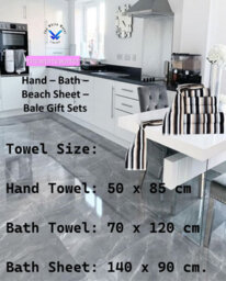 TheWhiteWater Limited Gift Bale Set Of 4 Pcs Black Towels 100% Natural Cotton - thumbnail 5