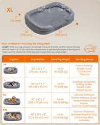 LEDREM Dog Bed, Large Orthopaedic Dog Sofa Bed, 106 X 76 X 18 Cm, Egg Crate Foam, Waterproof Liner, Raised Edges,light Grey - thumbnail 7