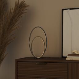 GoodHome Pegmati Oval Mirrored Silver Effect Integrated Led Table Lamp - thumbnail 7