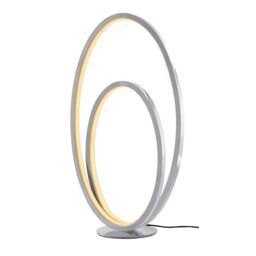 GoodHome Pegmati Oval Mirrored Silver Effect Integrated Led Table Lamp - thumbnail 4