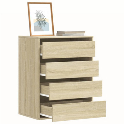 Berkfield Corner Chest Of Drawers Sonoma Oak 60X41X76 Cm Engineered Wood - image 1
