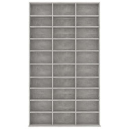 Berkfield Durable Cd Cabinet Concrete Grey 102X16X177.5 Cm Engineered Wood - thumbnail 4