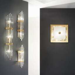 Luminosa Lighting Luminosa Ontario Lifestyle Wall Light Polished Gold, 3X E14 - thumbnail 2