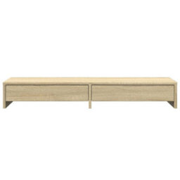 Walplus Monitor Stand With Drawers Sonoma Oak 100X27X15 Cm Engineered Wood - thumbnail 4