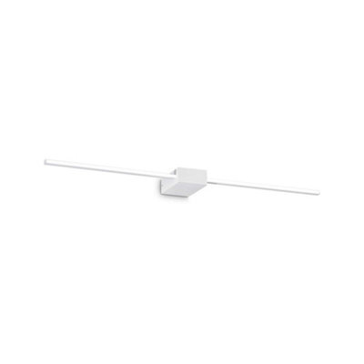 Ideal Lux Theo 2 Light Integrated Led Wall Lamp White 900Lm 3000K