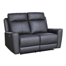 Aspire Rivington Real Leather Power Recliner 3 + 2 Sofa Set With Usb Charging, Charcoal - thumbnail 2