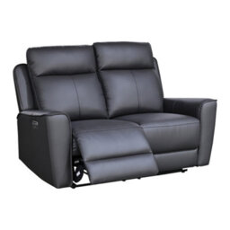 Aspire Rivington Real Leather Power Recliner 3 + 2 Sofa Set With Usb Charging, Charcoal - thumbnail 3