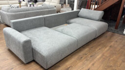 Stratus Interiors Spacious Grey Luna Sofa Bed With Storage - 336L 140W 88H Cm Modern Design Convertible Sleeper Sofa - thumbnail 5