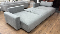 Stratus Interiors Spacious Grey Luna Sofa Bed With Storage - 336L 140W 88H Cm Modern Design Convertible Sleeper Sofa - thumbnail 2