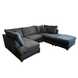 Toronto U Shape Cinema Kensington Sofa Grey - thumbnail 2