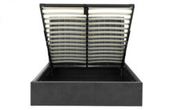 Ashfield Premium - Grey Scalloped Velvet Ottoman Bed - King 5Ft (150Cm) - thumbnail 7