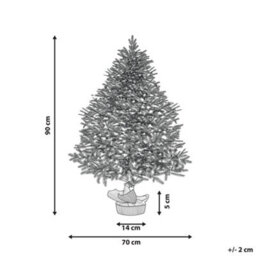 Beliani Artificial Snowy Christmas Tree Ringrose 90 Cm Green - thumbnail 3