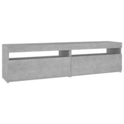 Walplus Tv Cabinets 2 Pcs With Led Lights Concrete Grey 75X35X40 Cm - thumbnail 2