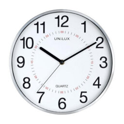 Unilite Unilux Aria Wall Clock Quartz System With Dual Display Metal Grey, 30.5Cm - thumbnail 1