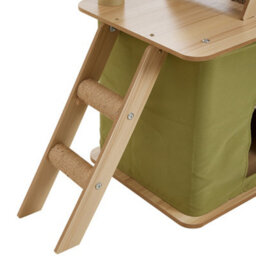 Living And Home Luxurious Multilevel Cat Tower Cat Tree With Plush Perch And Scratching Board H 1450 mm - thumbnail 5