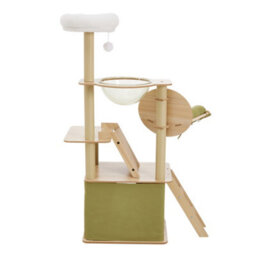 Living And Home Luxurious Multilevel Cat Tower Cat Tree With Plush Perch And Scratching Board H 1450 mm - thumbnail 4