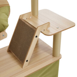 Living And Home Luxurious Multilevel Cat Tower Cat Tree With Plush Perch And Scratching Board H 1450 mm - thumbnail 6