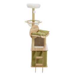 Living And Home Luxurious Multilevel Cat Tower Cat Tree With Plush Perch And Scratching Board H 1450 mm - thumbnail 3