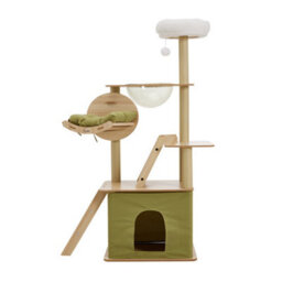 Living And Home Luxurious Multilevel Cat Tower Cat Tree With Plush Perch And Scratching Board H 1450 mm - thumbnail 2