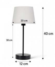 Lighting Supermarket Stockholm Black Cup Stick Table Lamp With Lorenzo Cream Cylinder Shade - thumbnail 5