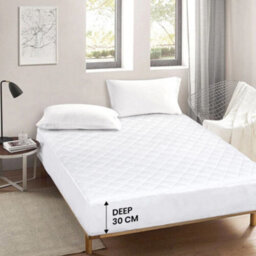 Bedlooms Double Quilted Mattress Protector, Anti-Allergy, 30Cm Deep Elastic Fit - thumbnail 3