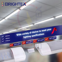 Brightex LED Brightex 3Ft Linkable Led Batten Light 40W 4000 Lumen Slimline Ceiling Mount Garage Office Workshop Cool White 6500K - thumbnail 1