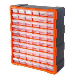 60 Drawers Parts Organiser Wall Mount Storage Cabinet Nuts Bolts Tools Units - thumbnail 3