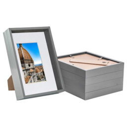 "Nicola Spring A4 (8 X 12"") Deep Photo Frames - Grey/white Mount - 3D Deep Box Picture Frame Display Case (31 X 22Cm) X5" - thumbnail 1