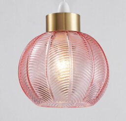 Harper Living Pink Glass Easy Fit Pendant Shade, 21Cm Diameter