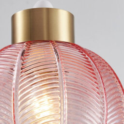 Harper Living Pink Glass Easy Fit Pendant Shade, 21Cm Diameter - thumbnail 3