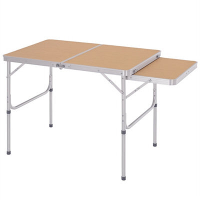 3Ft Aluminium Picnic Table W/side Desktop Outdoor Bbq Party Portable - image 1