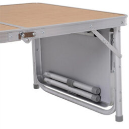 3Ft Aluminium Picnic Table W/side Desktop Outdoor Bbq Party Portable - thumbnail 5