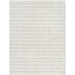 Livabliss Our Pnw Home Cascade-Modern Ivory Taupe Graphic High Pile Living Dining Bedroom Rug 160 X 213 Cm Easy Care, Non Shedding - thumbnail 1