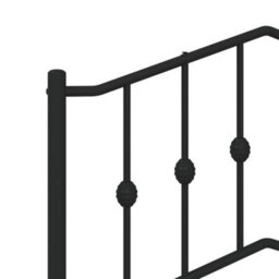 Berkfield Metal Bed Frame Without Mattress With Footboard Black 183X213Cm - thumbnail 8