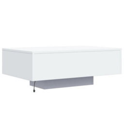 Vidaxl Coffee Table With Led Lights White 85X55X31 Cm - thumbnail 8