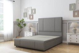 "Sloomy Lancaster Pink Plush Divan Bed Base No Drawers With 26"" Strutted Headboard 5' King"