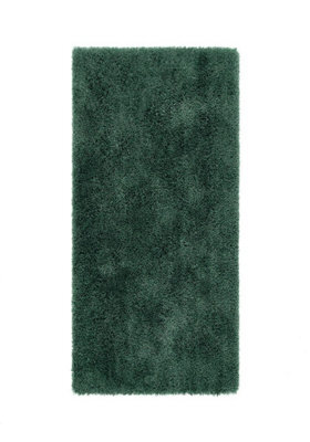 Green Shaggy Rug, 50mm Thickness Anti-Shed Easy To Clean Rug, Modern Shaggy Rug For Bedroom & Dining Room-67 X 200Cm (Runner) - image 1